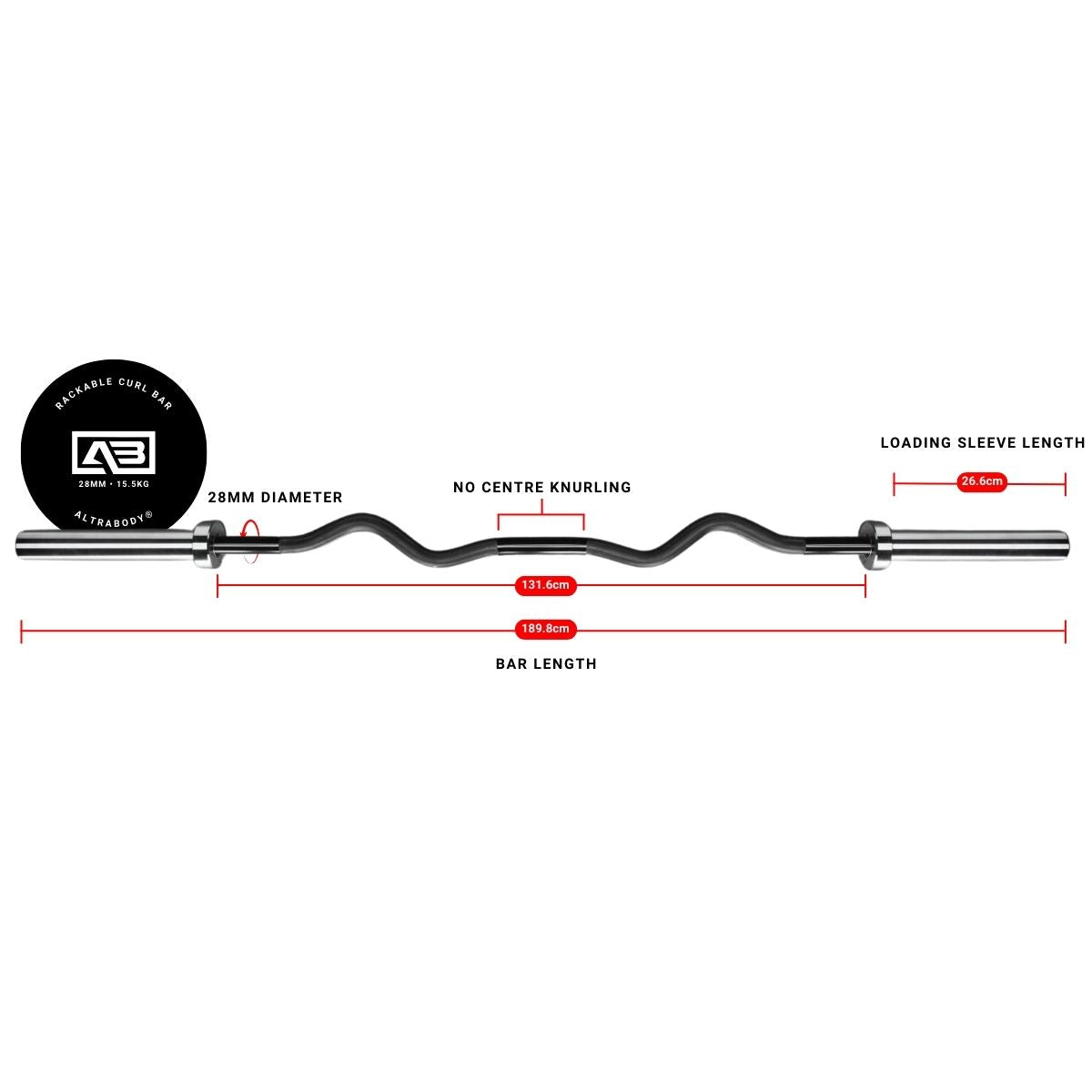 AltraBody® Olympic Rackable EZ Curl Bar - Premier Fitness Supply